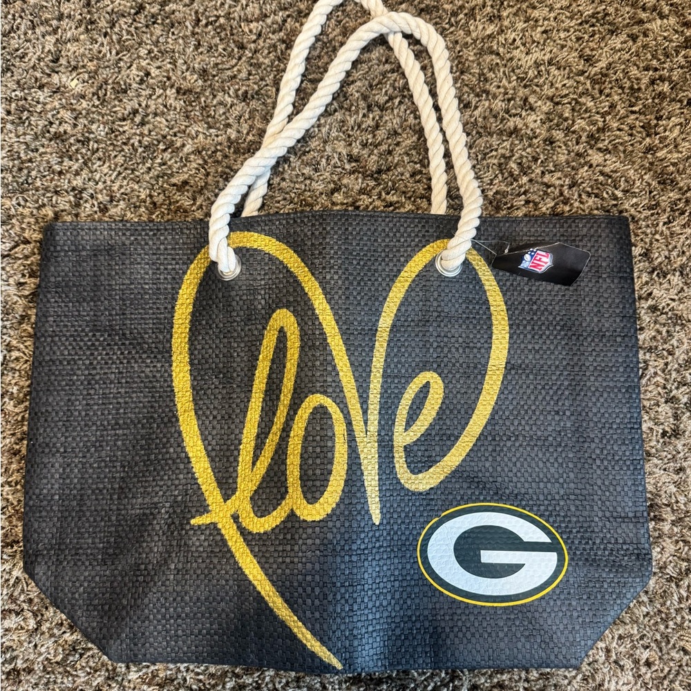 Green Bay Packers Love Tote Bag